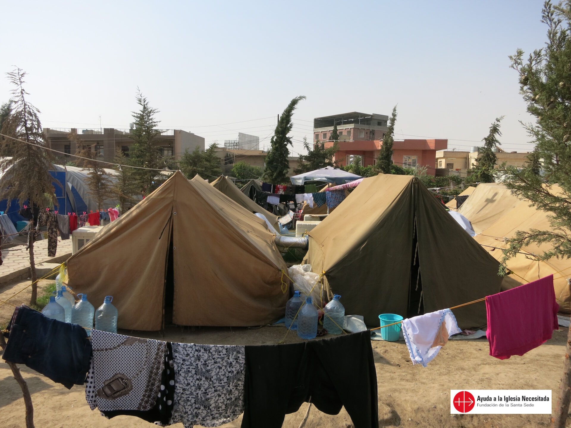 Iraq, 02. -07. 2014 Tents in a refugee camp in Erbil (Arbil) (October 2014)