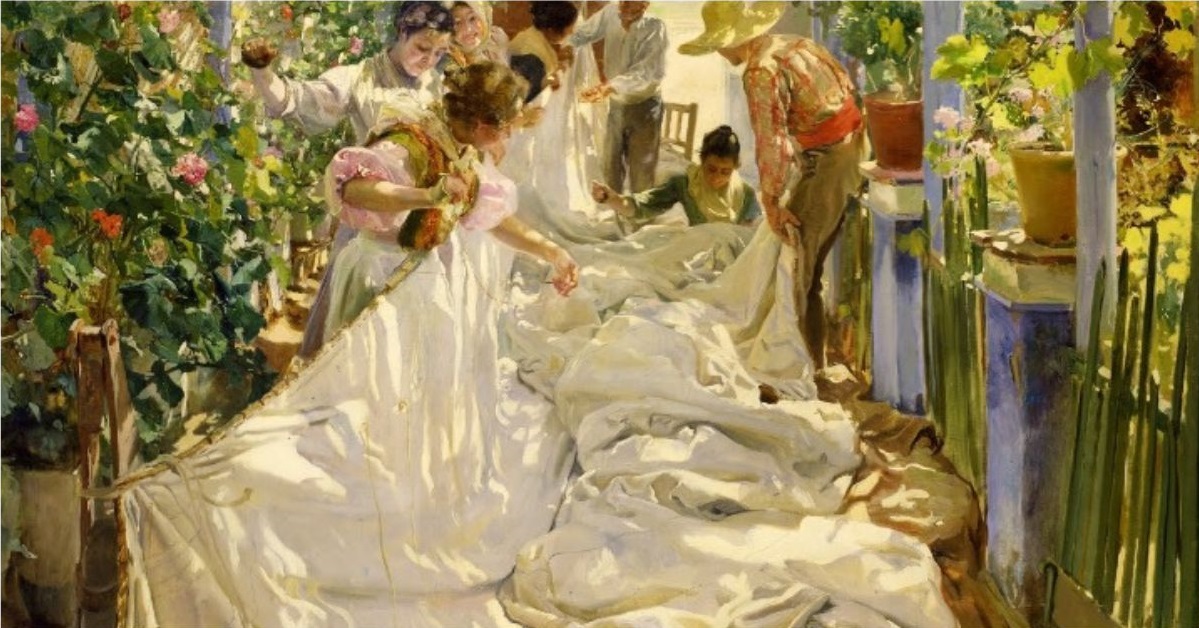 Cosiendo la Vela. Joaquín Sorolla